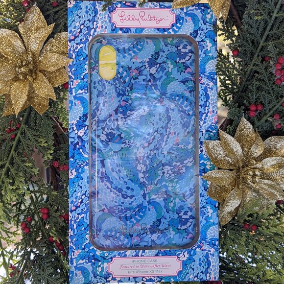 LILLY PULITZER iPhone XS Max Cell Phone Case in Wave After Wave New Boxed - Picture 2 of 5